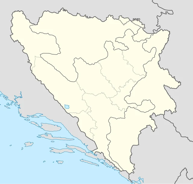 Map of Bosnia and Herzegovina