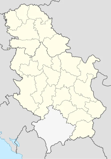 Karte von Serbien