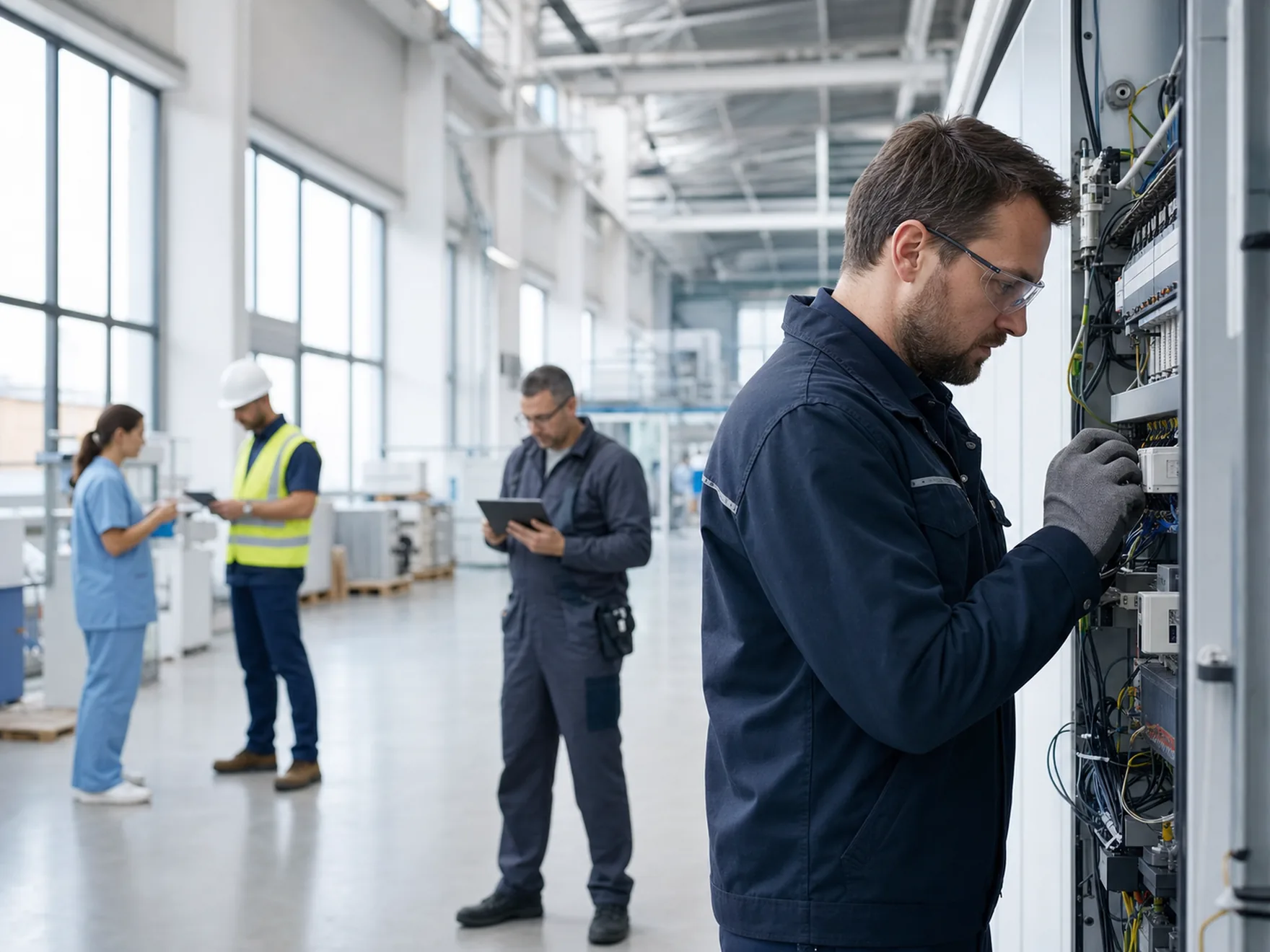 Skilled professionals from the Western Balkans working in industrial, construction and healthcare environments